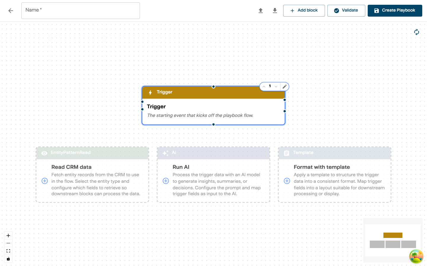 Trigger block expanded