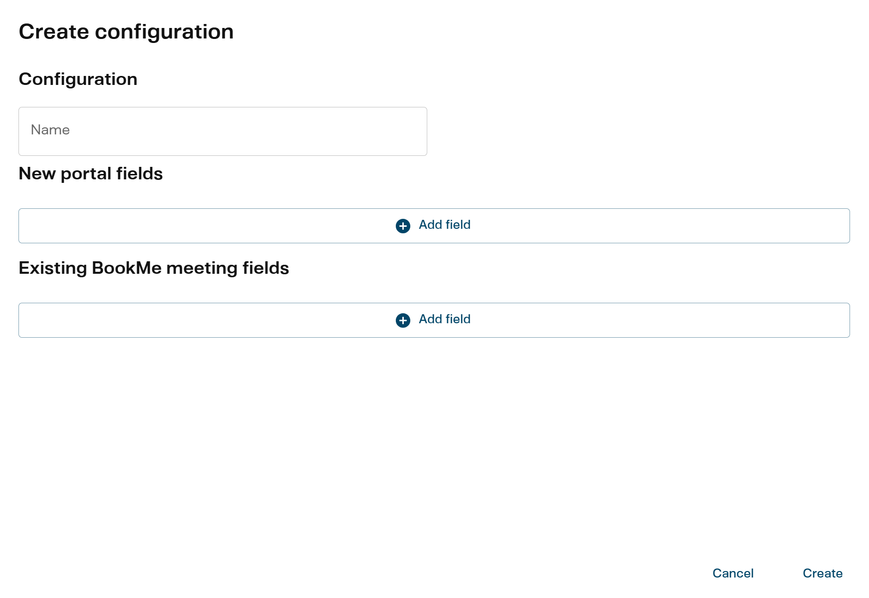 Create new portal configuration modal