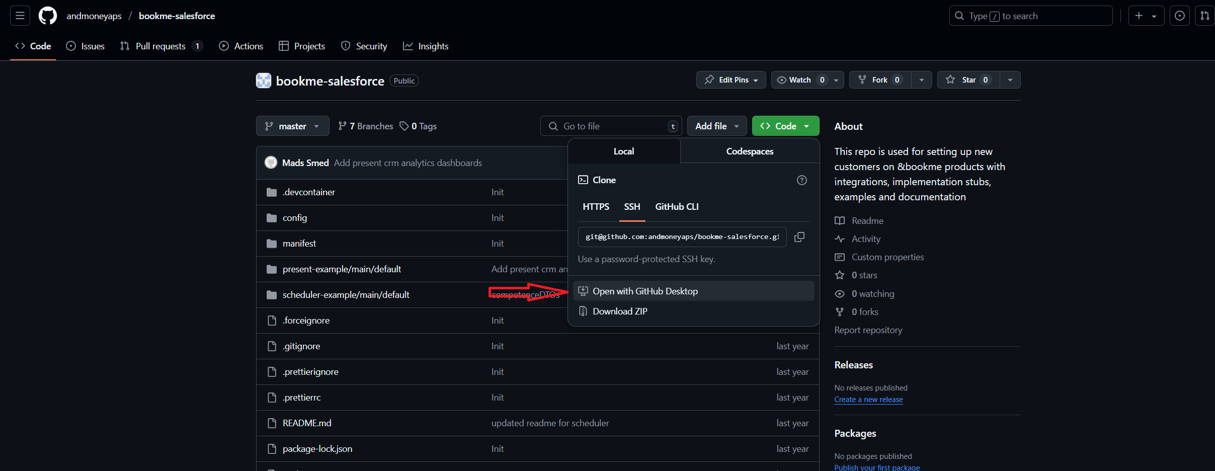 Cloning using github desktop