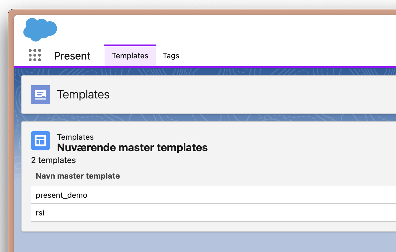 Templates Tab