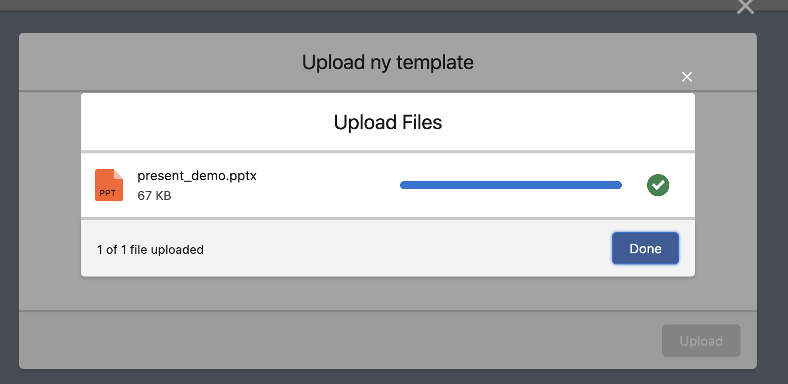 Upload finished